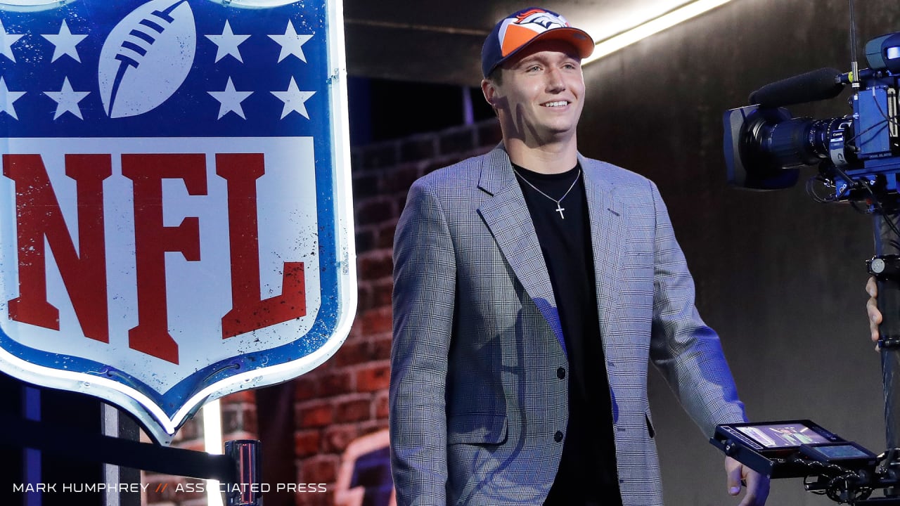 Drew Lock gets his moment on stage after being drafted by Broncos