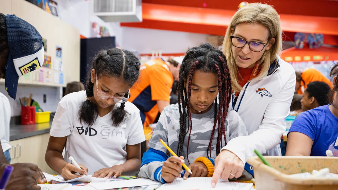 Owner Carrie Walton Penner, Broncos help celebrate 20th anniversary of the  Denver Broncos & Girls Club