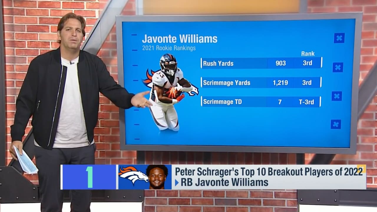 Peter Schrager names Javonte Williams his top breakout player for the