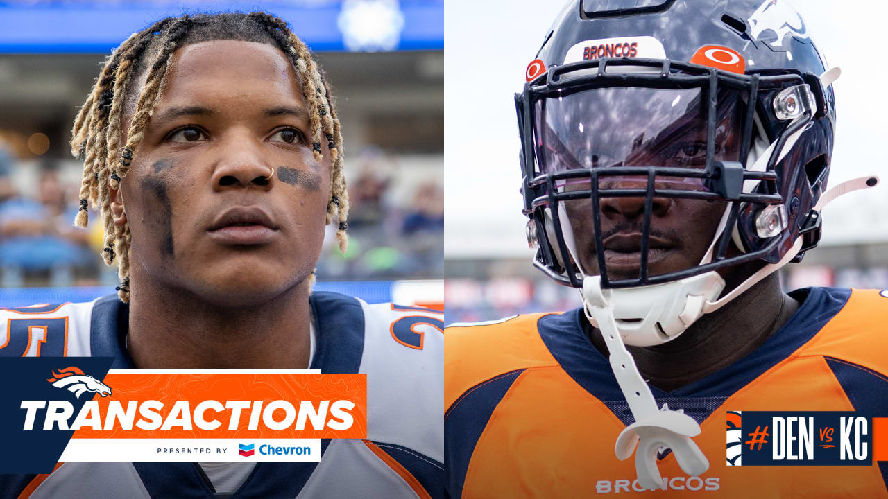 Denver Broncos linebacker Jonathan Kongbo (90) walks off the field after an  NFL football game against the Jacksonville Jaguars at Wembley Stadium in  London, Sunday, Oct. 30, 2022. The Denver Broncos defeated