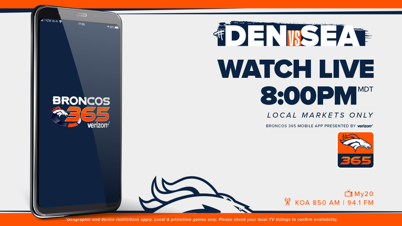 Broncos at Seahawks: How to watch, listen and live stream