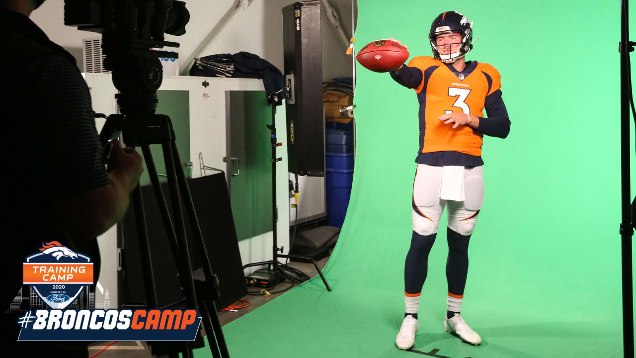 Behind the scenes during Drew Lock's photoshoot New celebration on the