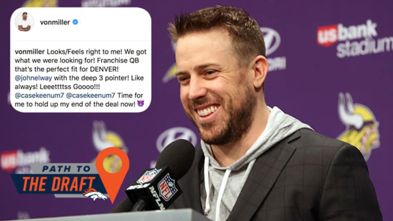 Broncos Case Keenum to Denver on social media