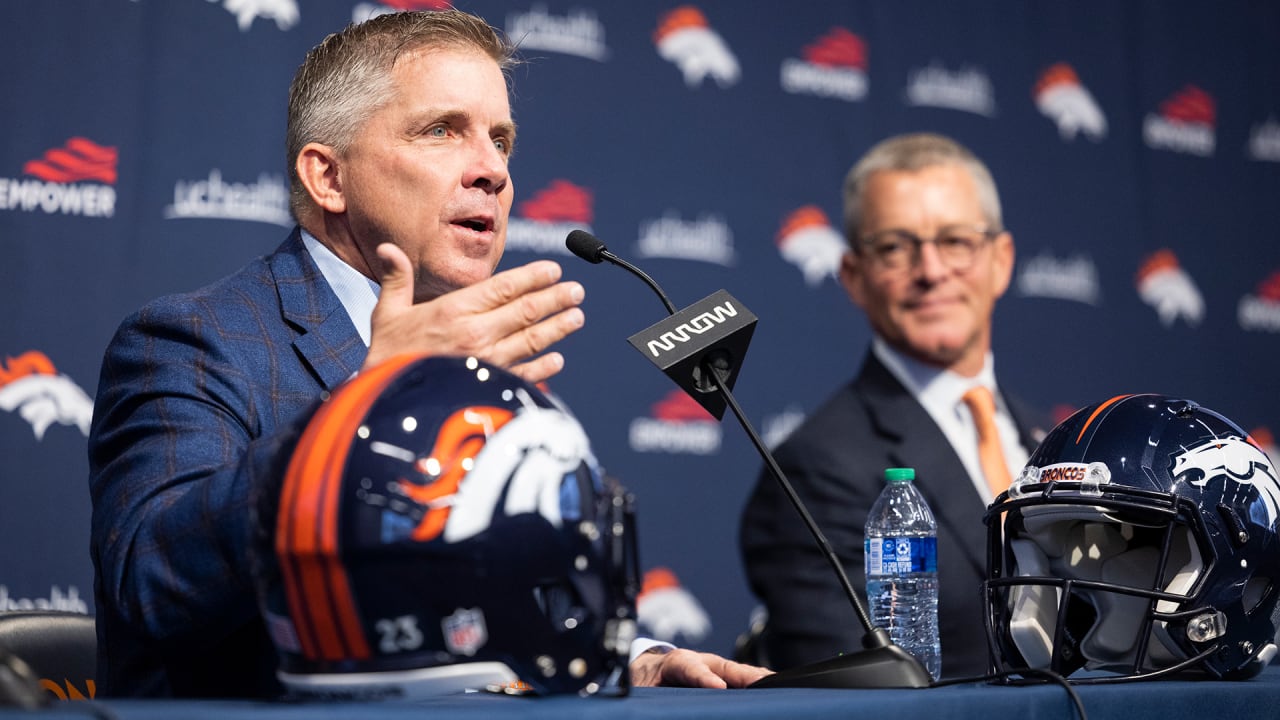 Sean Payton speaks at NFL Combine press conference