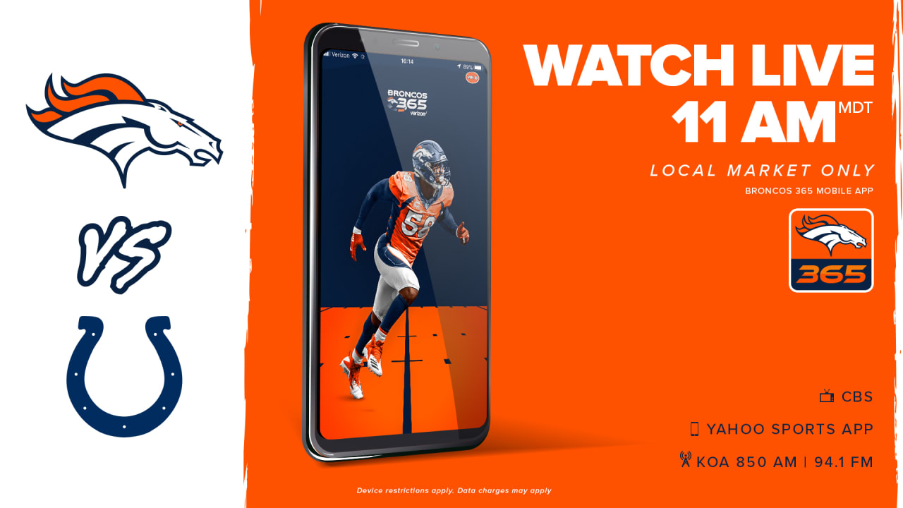 How to watch and stream the Broncos' game against the Colts