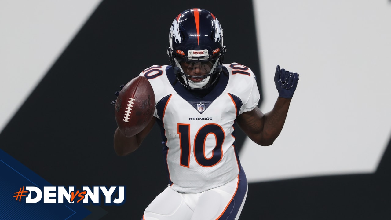 Broncos' Jerry Jeudy posts first 100-yard game, but leaves Atlanta