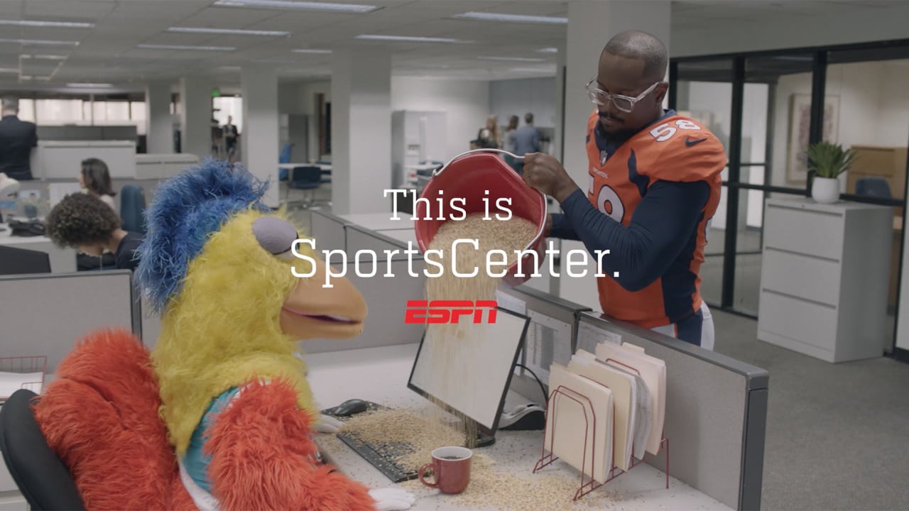 This is SportsCenter has Gone to the Birds in Latest Spot Featuring Denver  Broncos All-Pro Linebacker Von Miller - ESPN Press Room U.S.