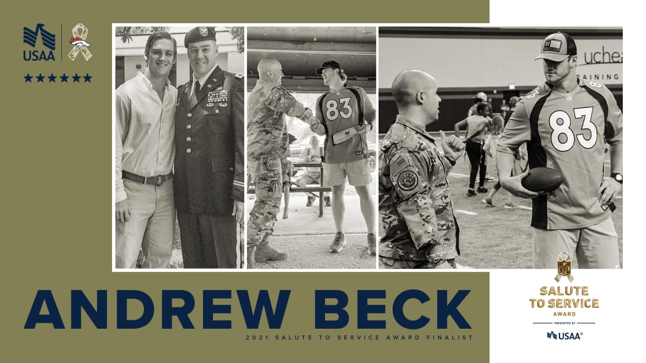 Broncos' Andrew Beck named NFL's 2021 Salute To Service recipient, Sports