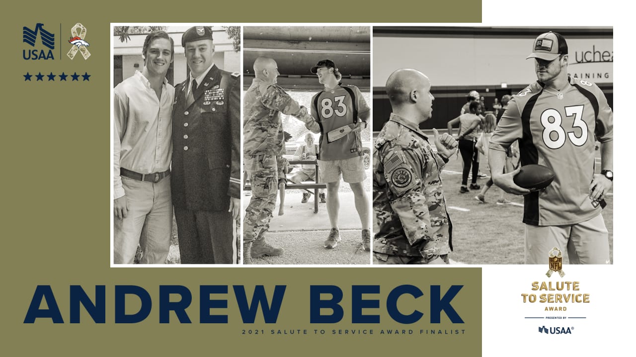Andrew Beck named a finalist for the 11th annual Salute to Service Award, presented by USAA