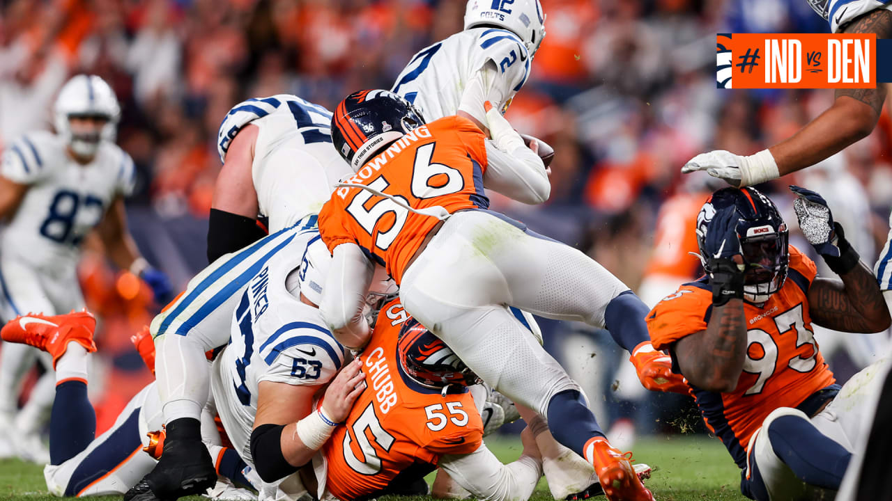 Denver Broncos linebacker Baron Browning (56) during the first