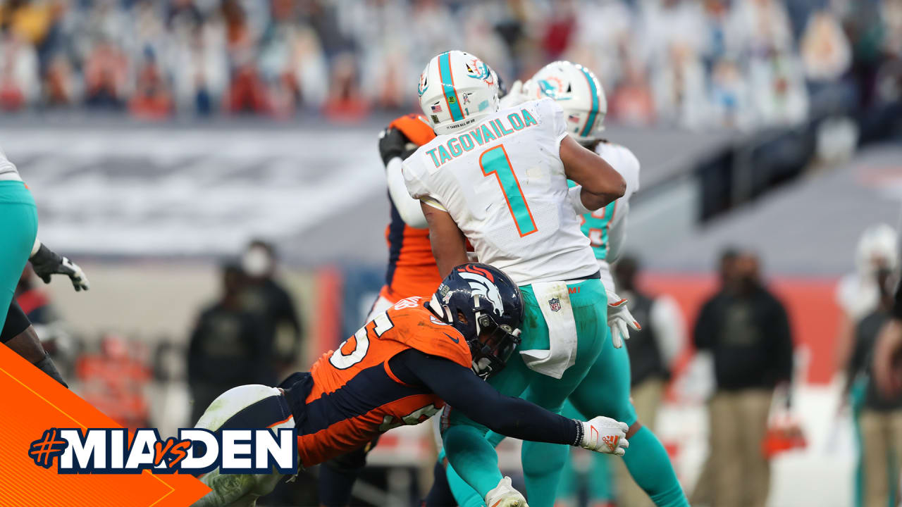 WATCH: Broncos' Bradley Chubb sacks Dolphins' Tua Tagovailoa – The