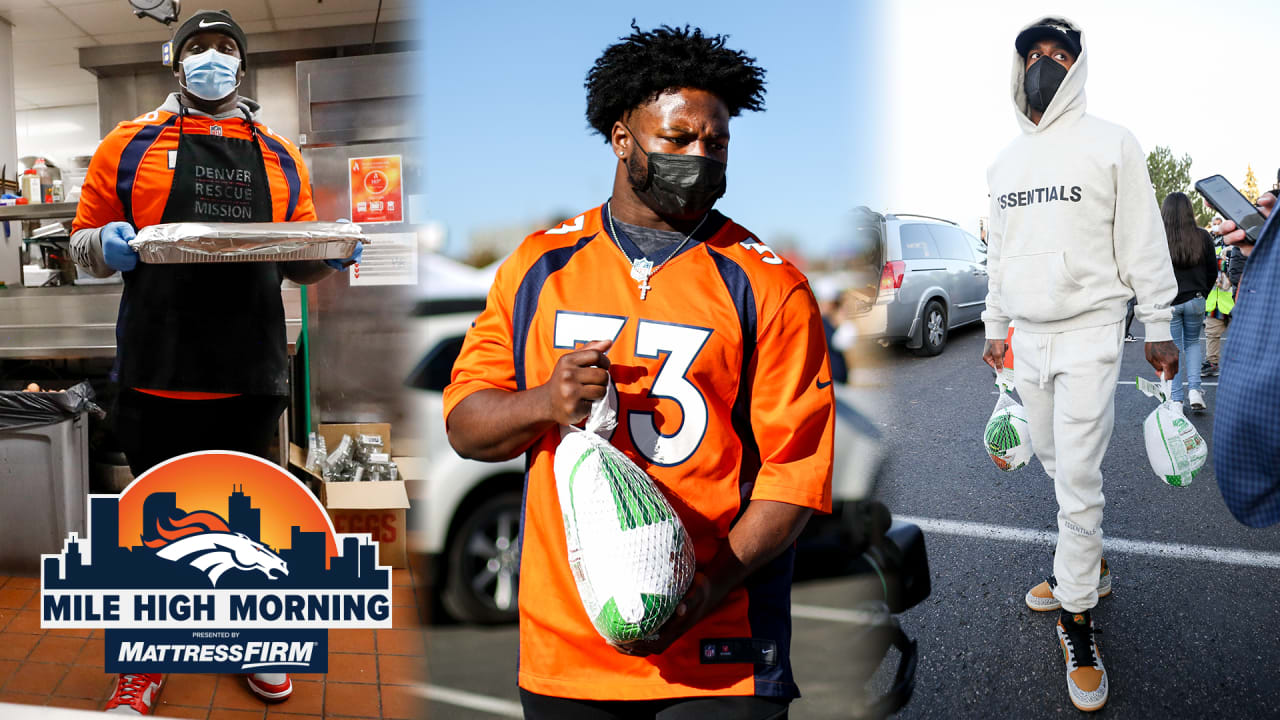 Broncos helping out in the community leading up to Thanksgiving