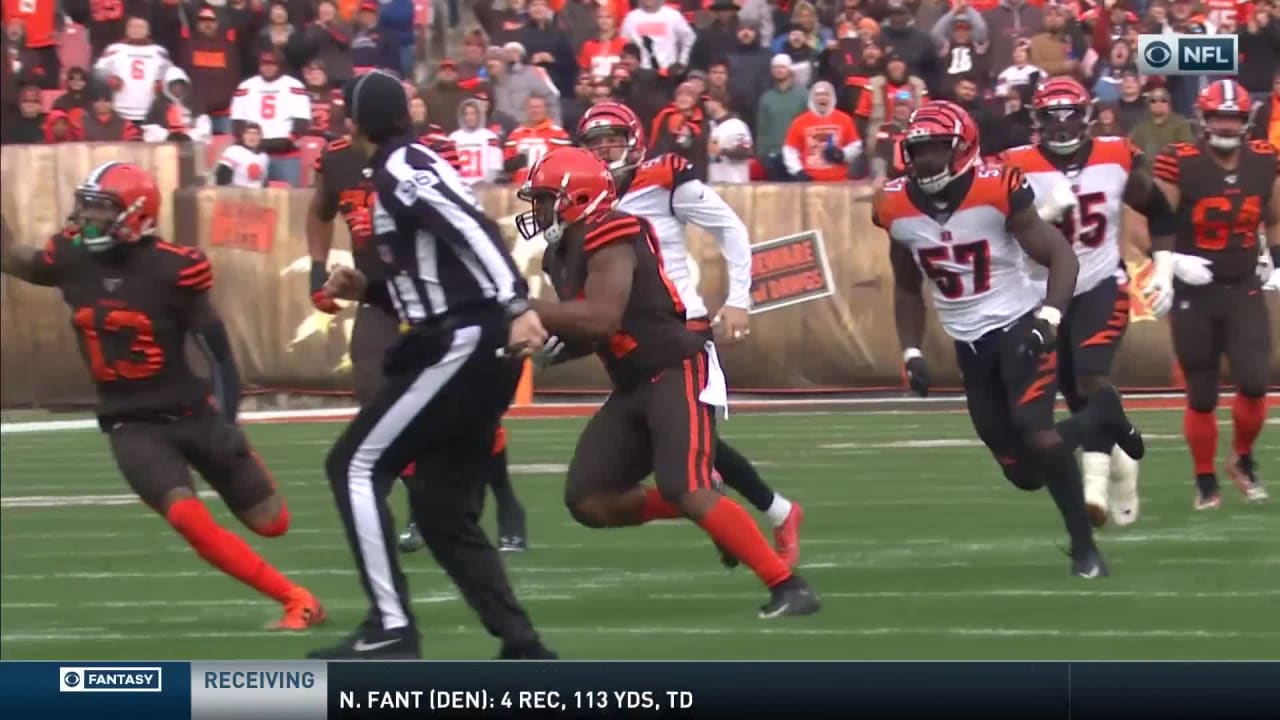 Watch: Chubb breaks 57-yard run to set up Browns TD