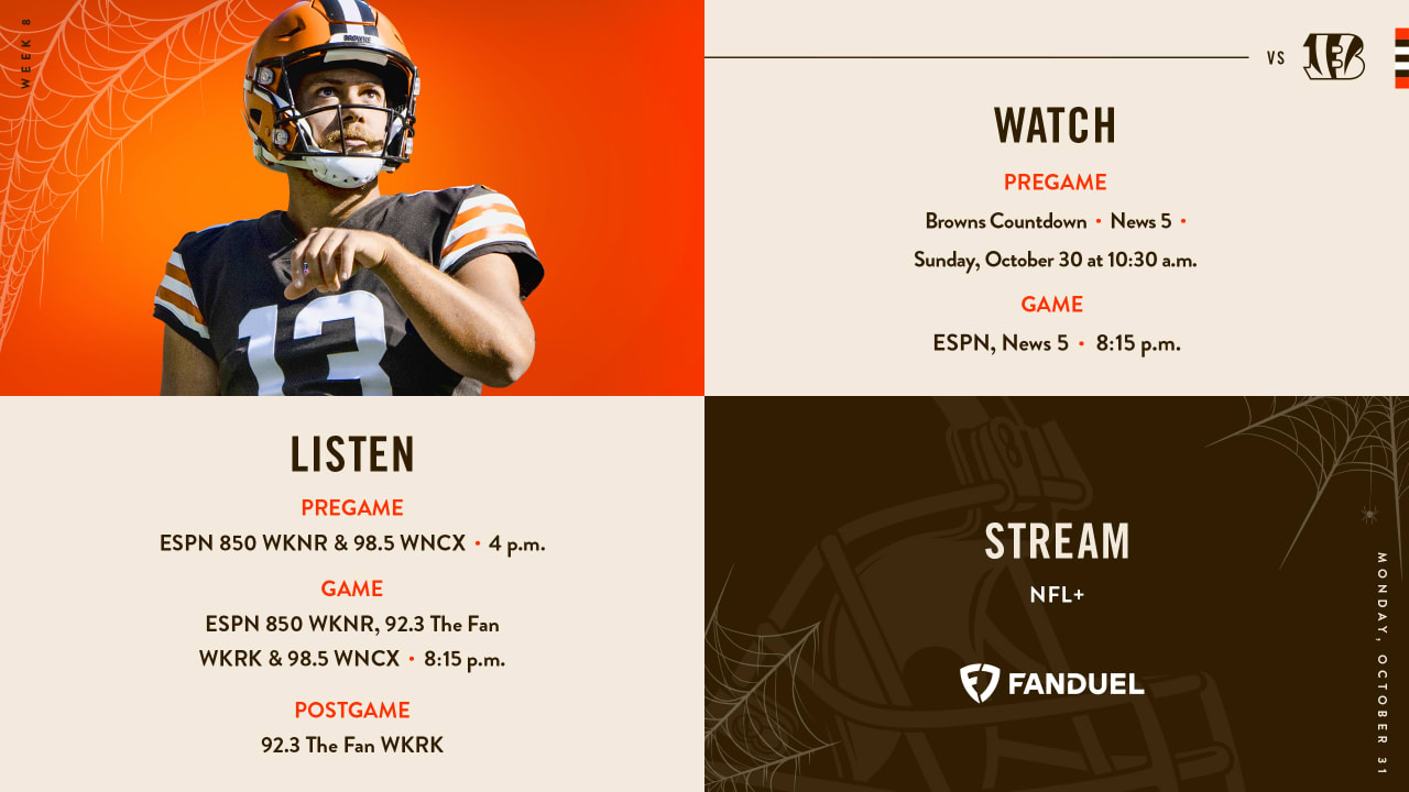Cleveland Browns vs. Cincinnati Bengals: Date, kick-off time, stream info  and how to watch the NFL on DAZN