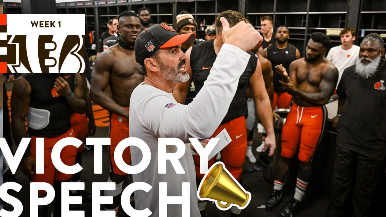 Kevin Stefanski's Victory Speech Vs. Bengals | Cleveland Browns