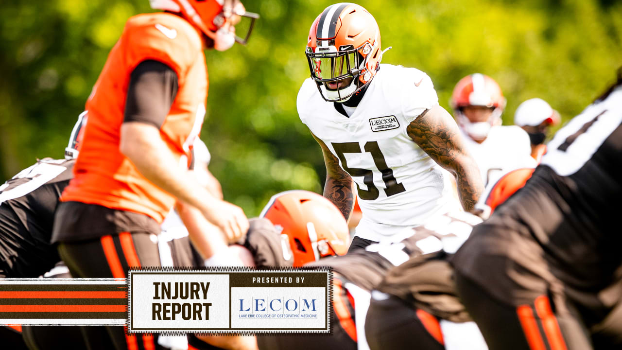 Browns cornerback Denzel Ward questionable to return with a groin