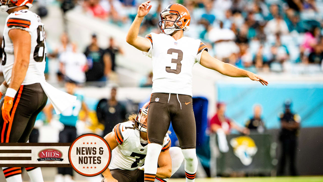 Chase McLaughlin kicks for Browns after Cody Parkey injured