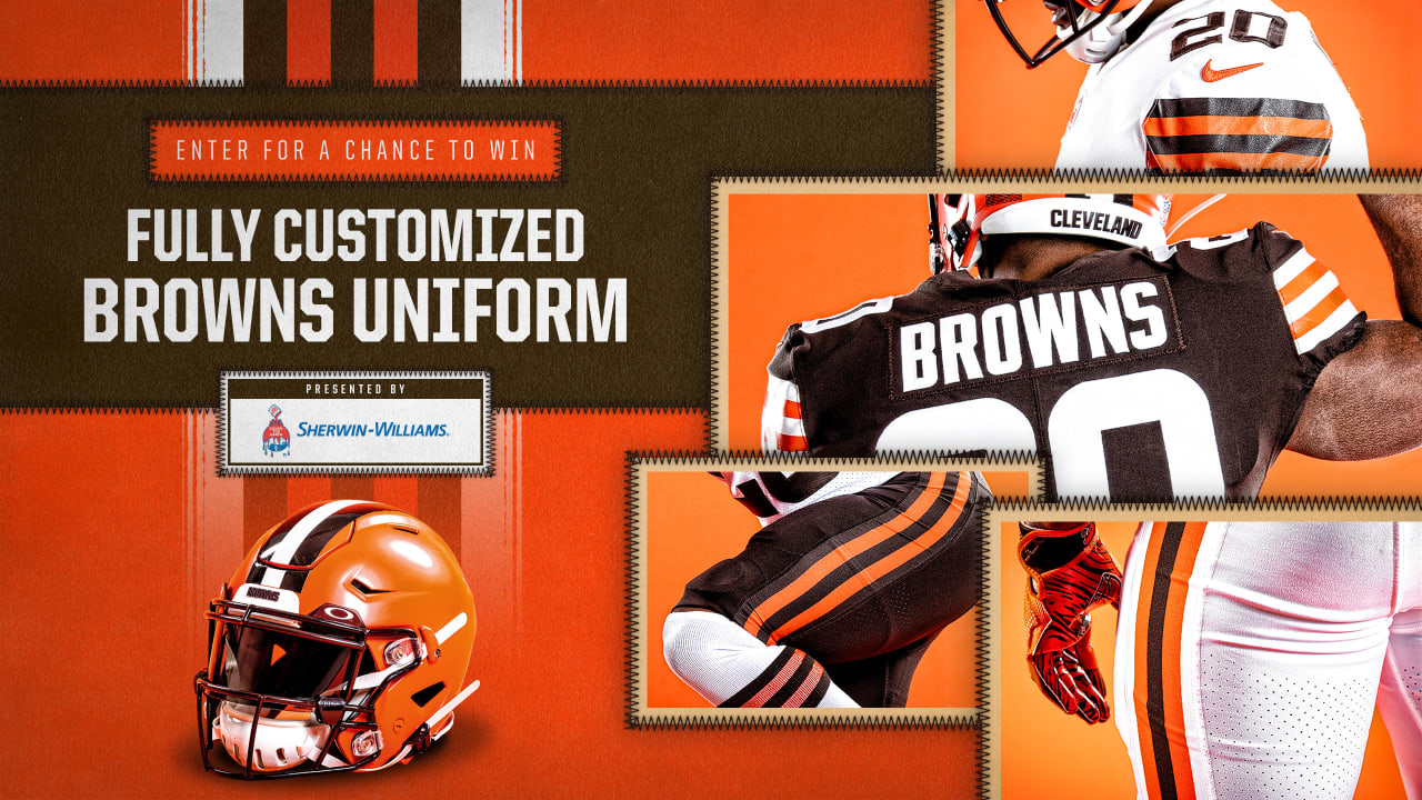 Enter for a chance to win a fully customized Cleveland Browns uniform!