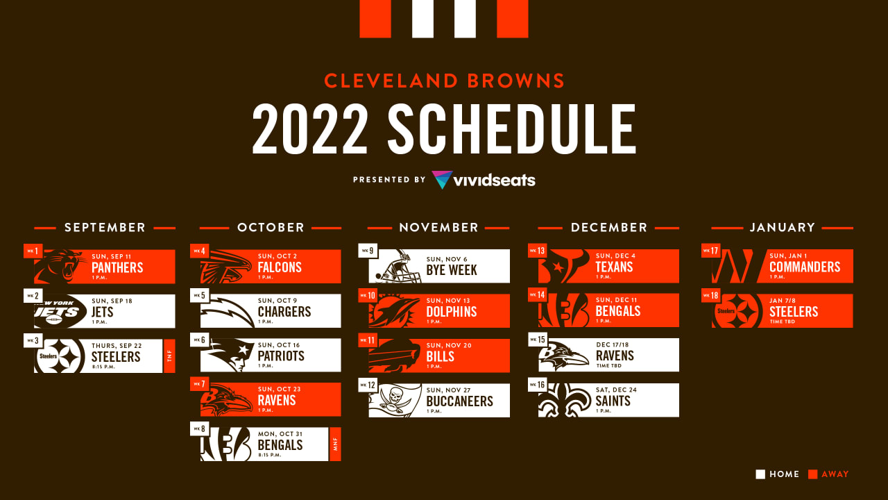 cleveland browns 2022 home schedule
