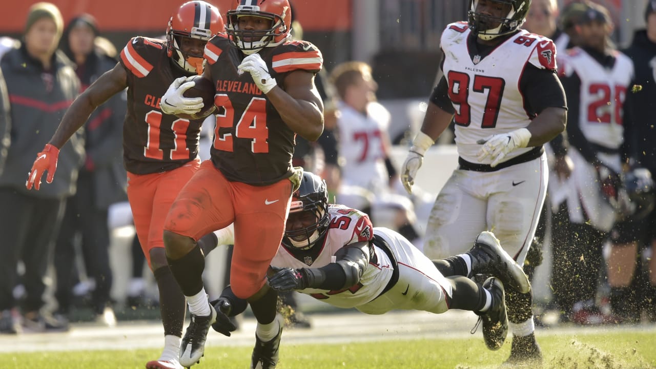 Chubb has 92-yard TD run in Browns' 28-16 win over Falcons