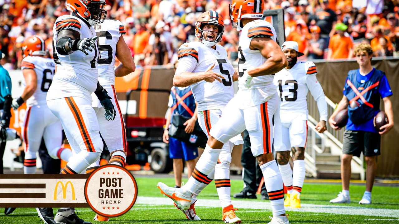 Browns hang on late, complete productive week with preseason win vs. Giants