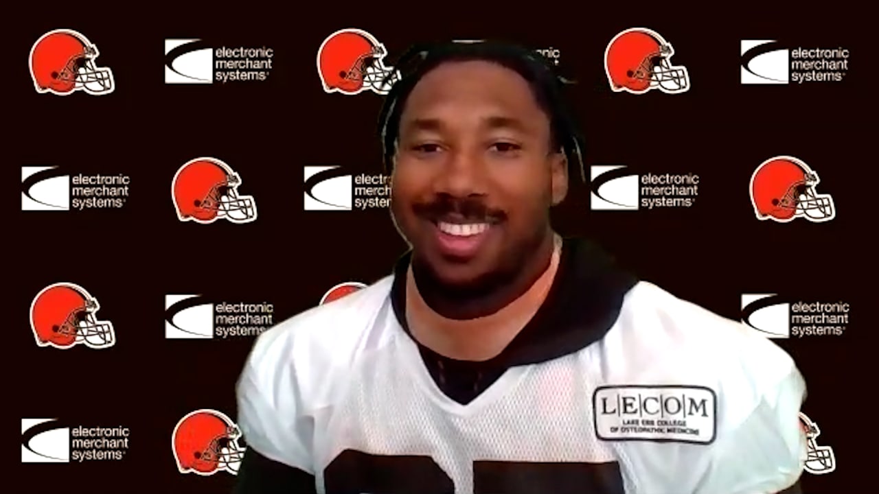 Myles Garrett and MJ Stewart Postgame Press Conference vs. Raiders