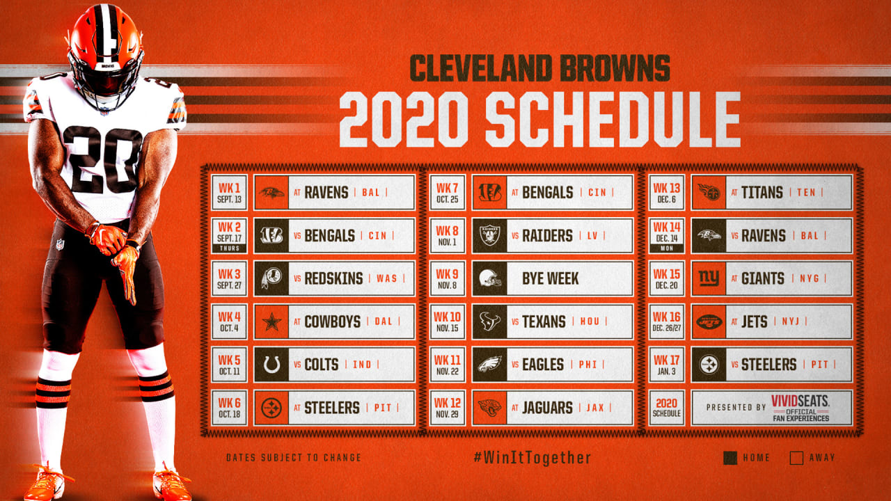 Cleveland Browns NFL football schedule