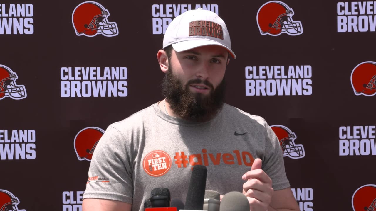 Browns QB Baker Mayfield talks leadership, new offensive coordinator