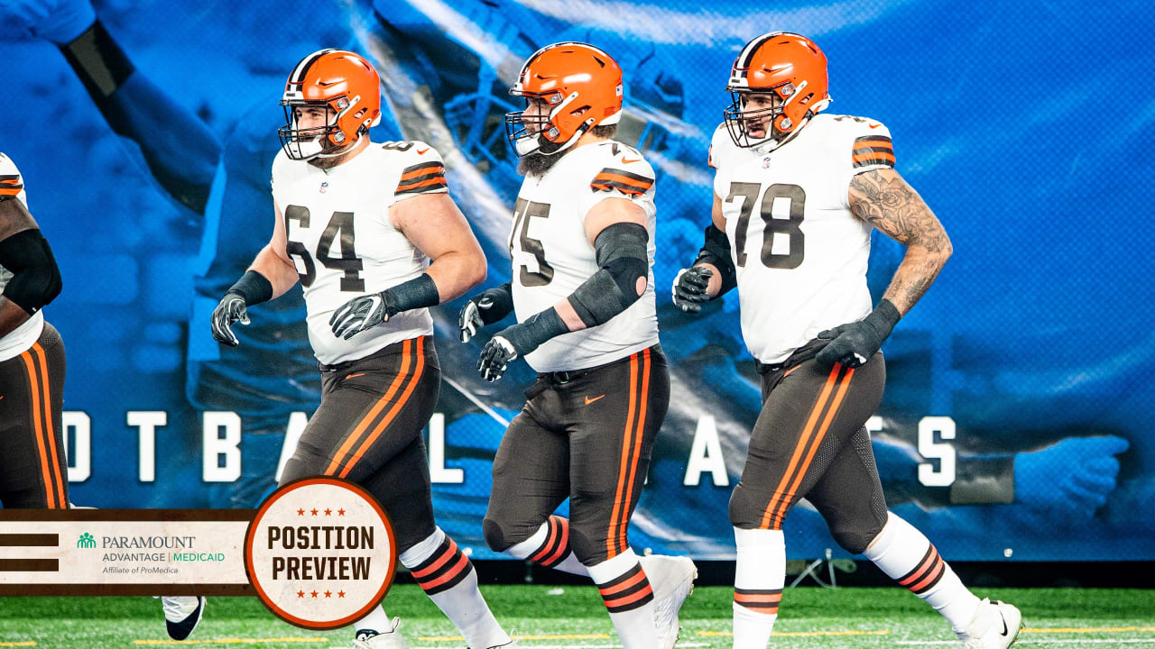 Cleveland Browns offensive tackle James Hudson III (66) lines up