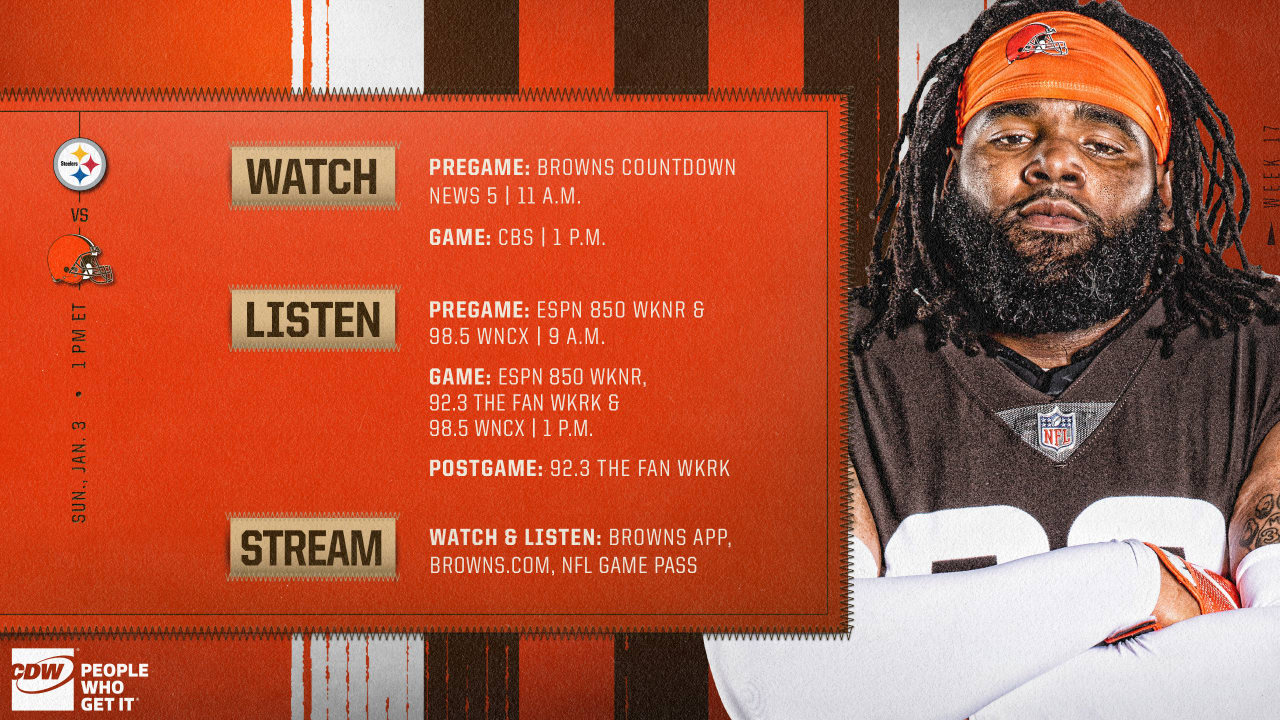 Cleveland Browns vs. Pittsburgh Steelers: How to watch, listen, stream,  announcers and more