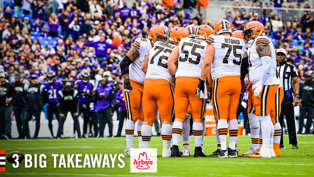 The Browns' 23-20 loss to the Baltimore Ravens by the numbers 