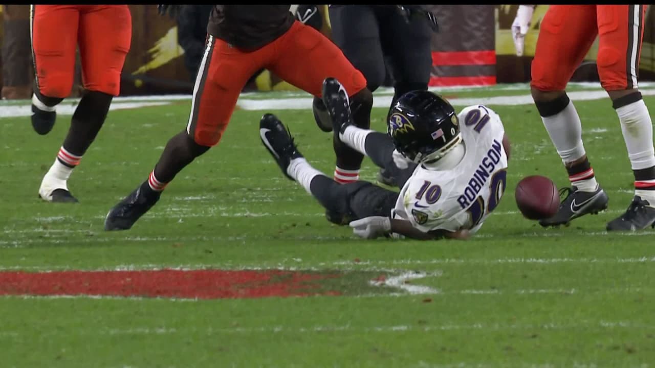 Atlanta Falcons defensive lineman Jaleel Johnson (90) signals for a fumble  recovery during the first half of an NFL football game against the Tampa  Bay Buccaneers, Sunday, Jan. 8, 2023, in Atlanta.