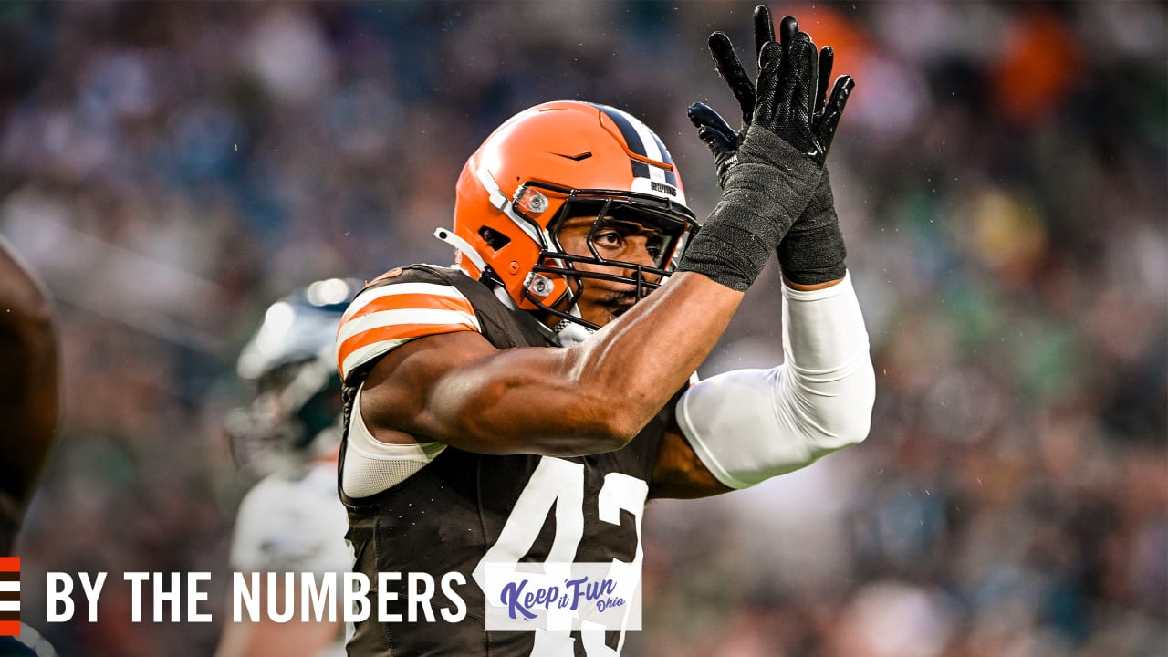 Cleveland Browns wide receiver Travell Harris (83) walks off the field at  the end of an NFL preseason football game against the Jacksonville Jaguars,  Friday, Aug. 12, 2022, in Jacksonville, Fla. The