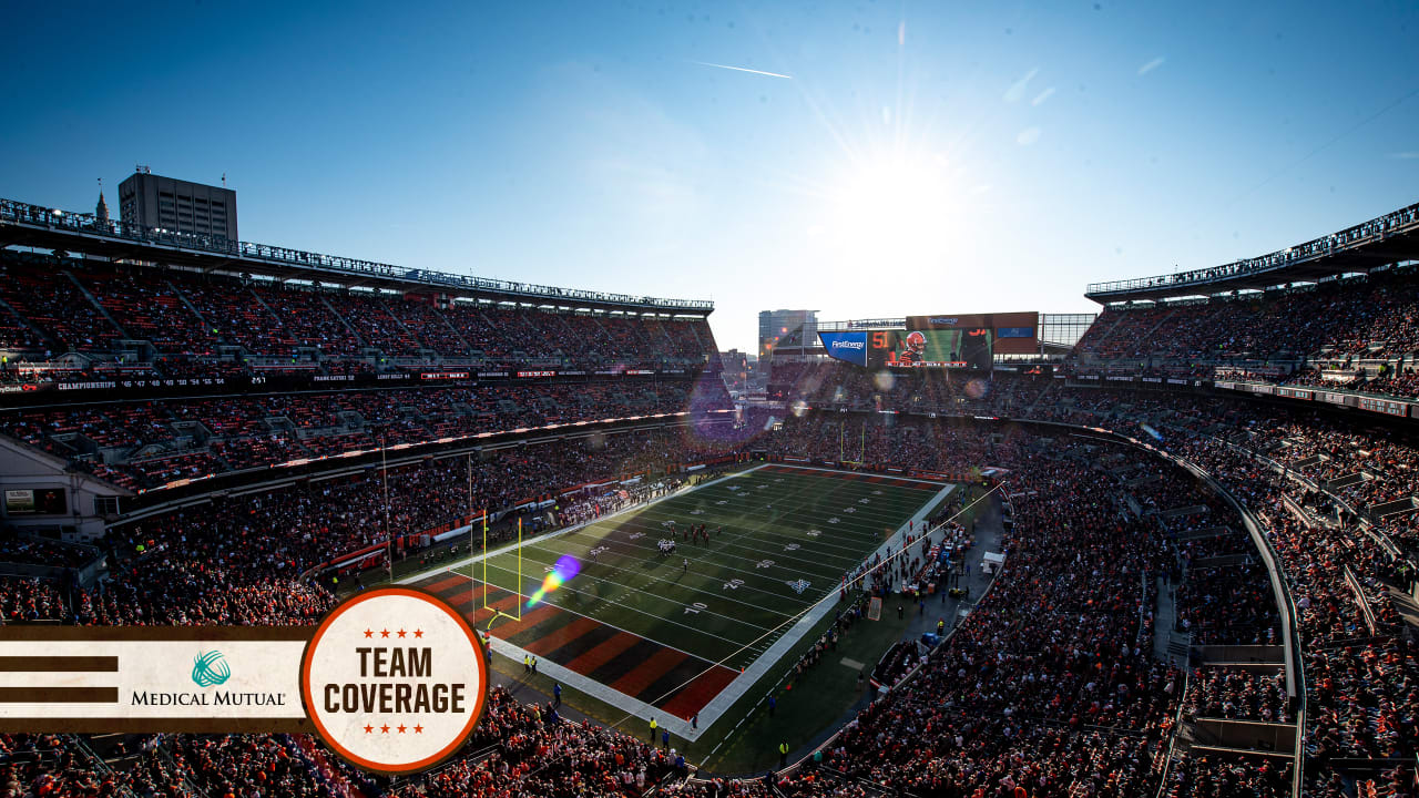 Cleveland Browns football fans fill the Municipal (Muni) Lot for