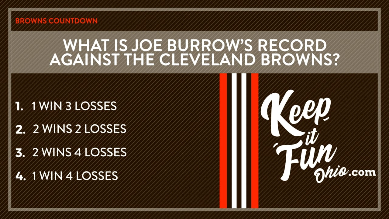 What is Joe Burrow&rsquo;s record against the Cleveland Browns? | Browns 