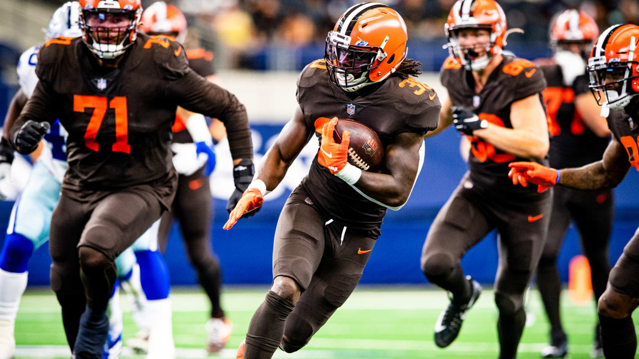 Cleveland Browns running back D'Ernest Johnson was in Key West fishing  before he got called up to the team