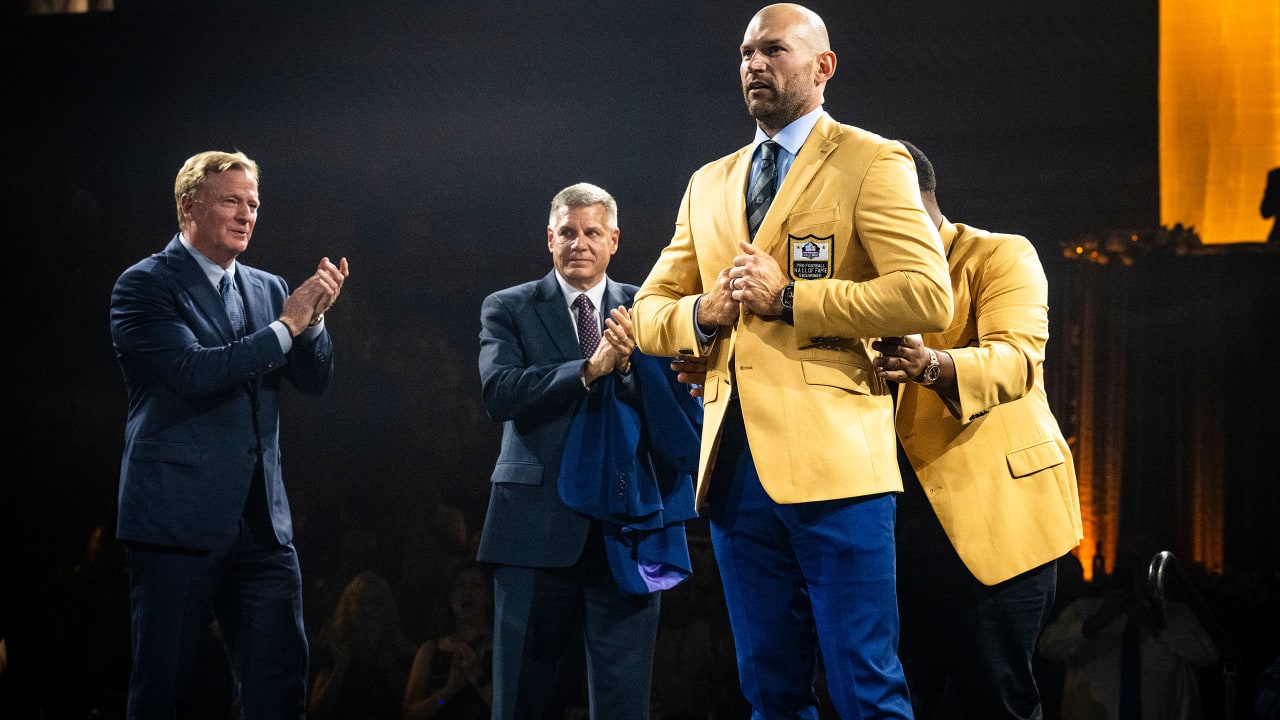 Men NFL Hall Of Fame Iconic Gold Jacket