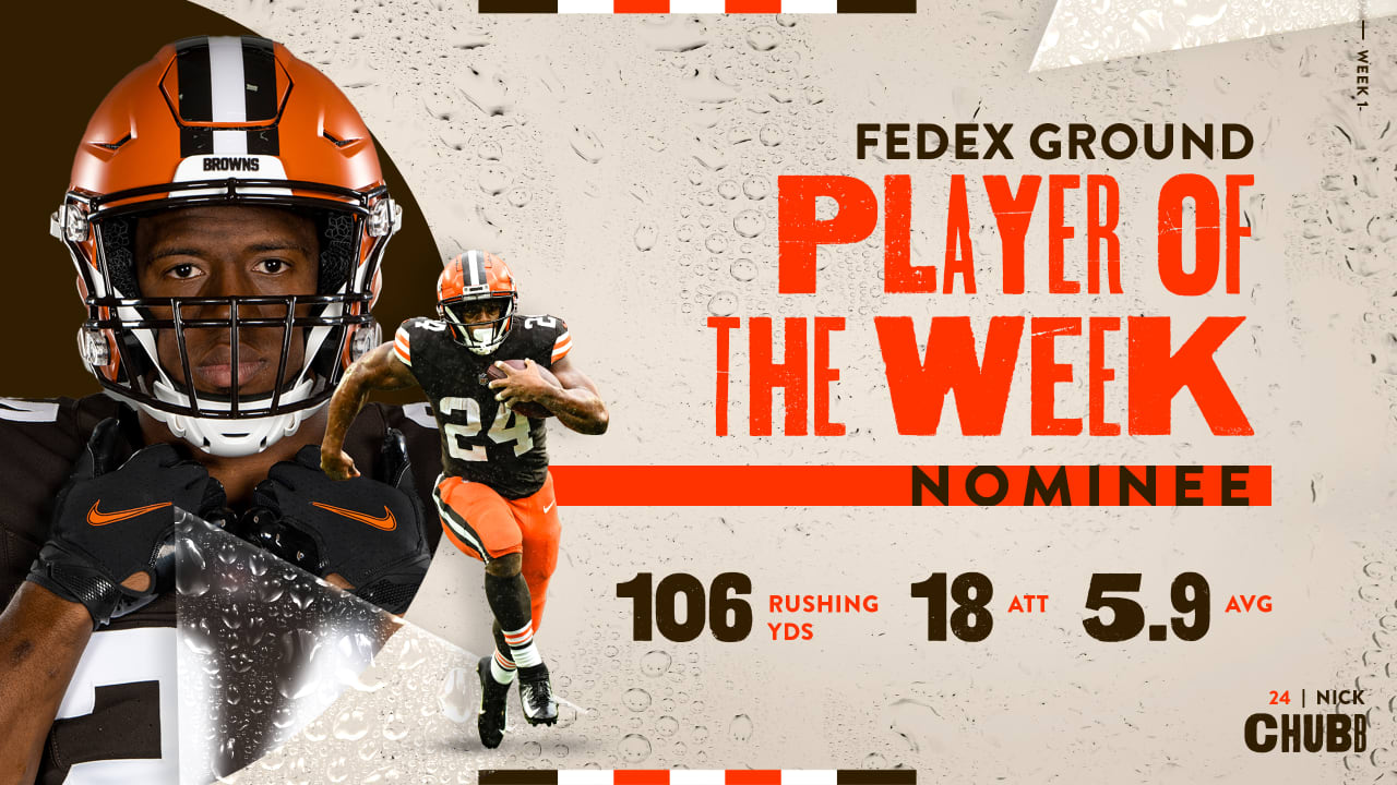 FedEx Ground NFL Player of the Week: Nick Chubb Week 1 performance