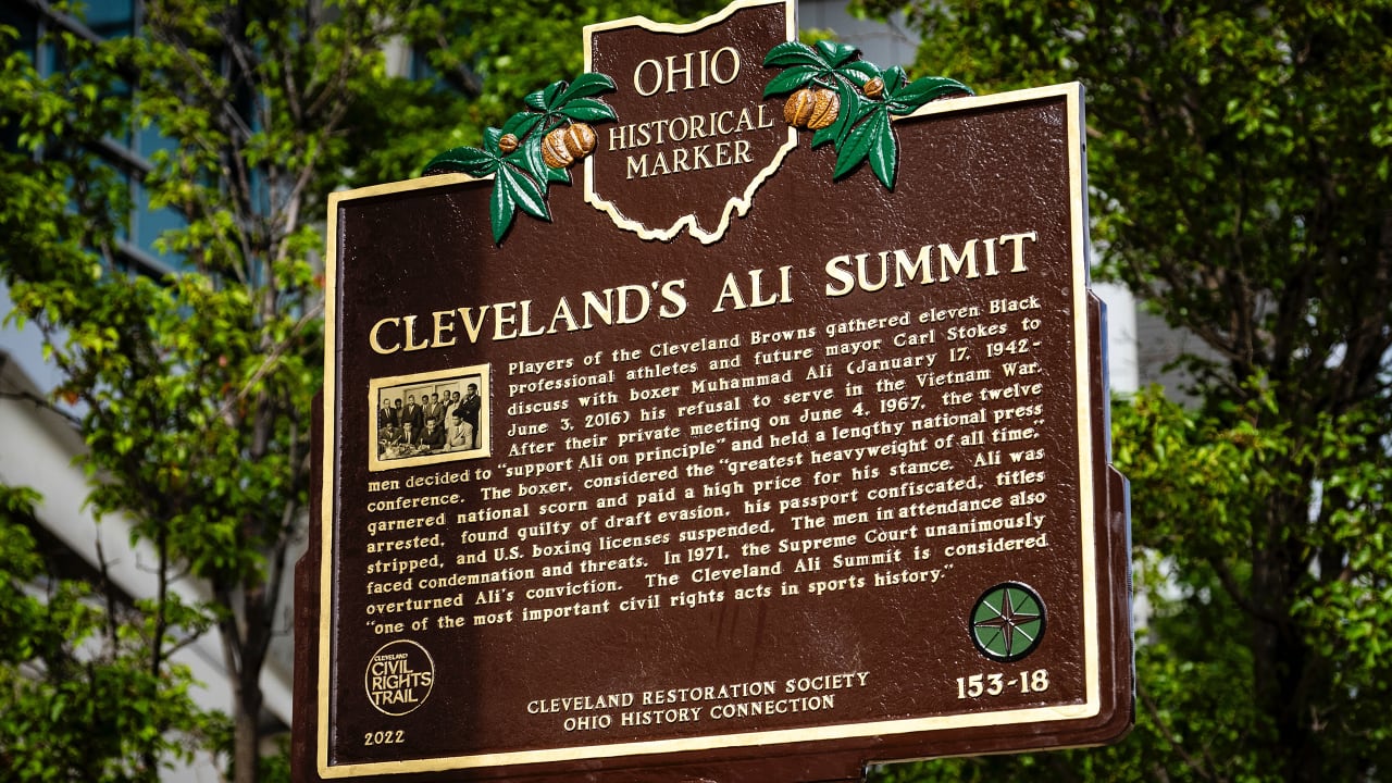 Ohio Historical Marker: Site Of The First Game In The NFL. The