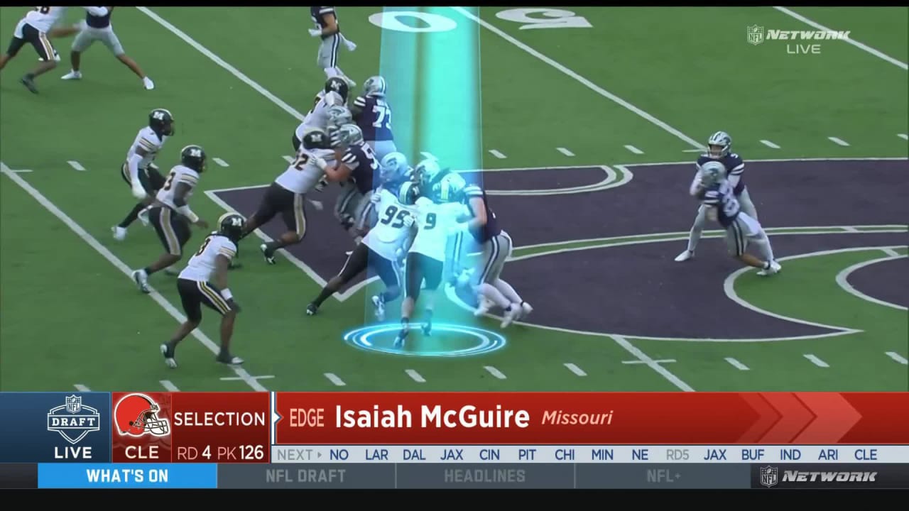 Video: Browns select Isaiah McGuire with No. 126 pick in 2023 draft