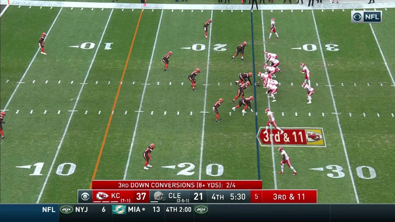 See Cleveland Browns defensive end Myles Garrett run down Patrick