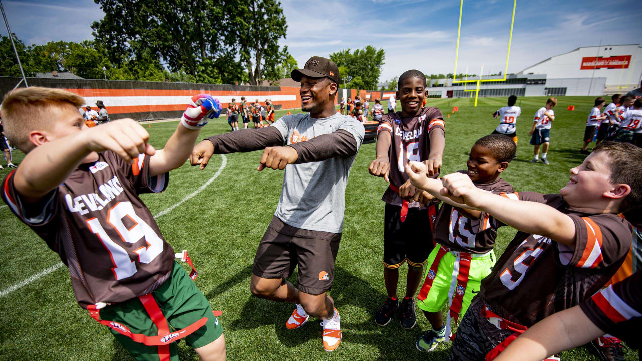 Photos Rookies visit Browns Youth Football Camp