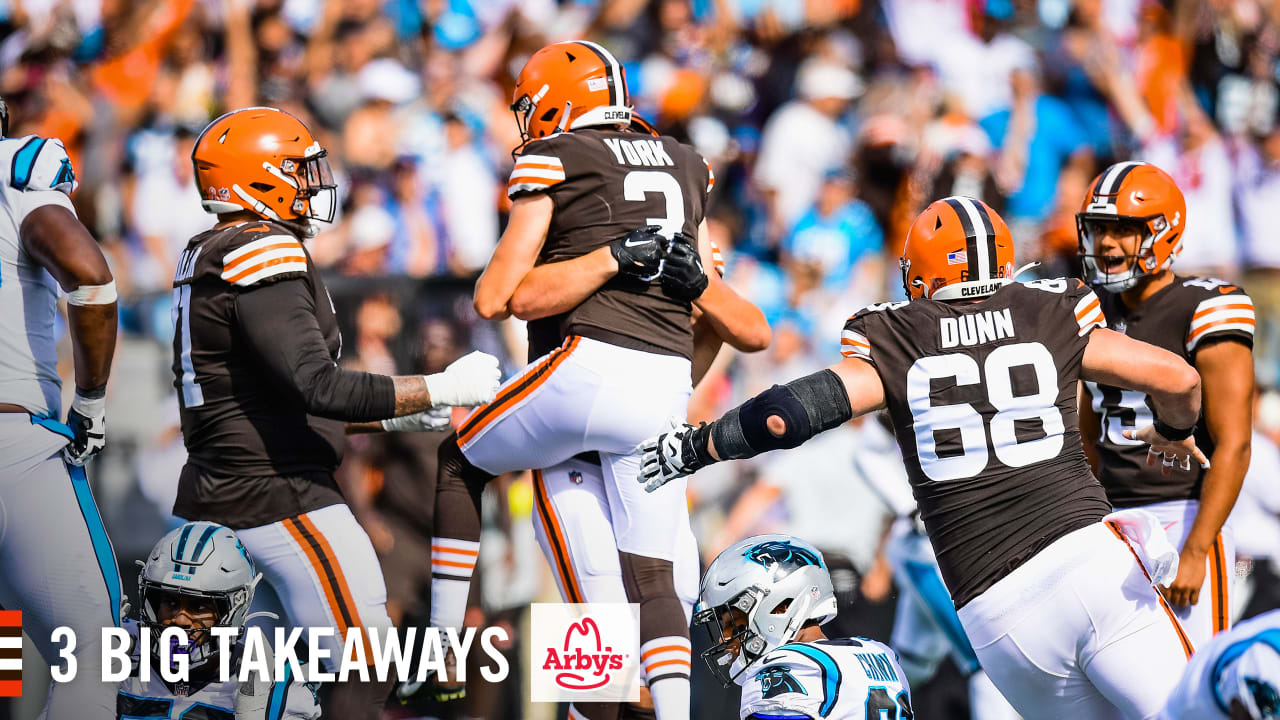 A lot of takeaways from Browns vs Panthers in Week 1