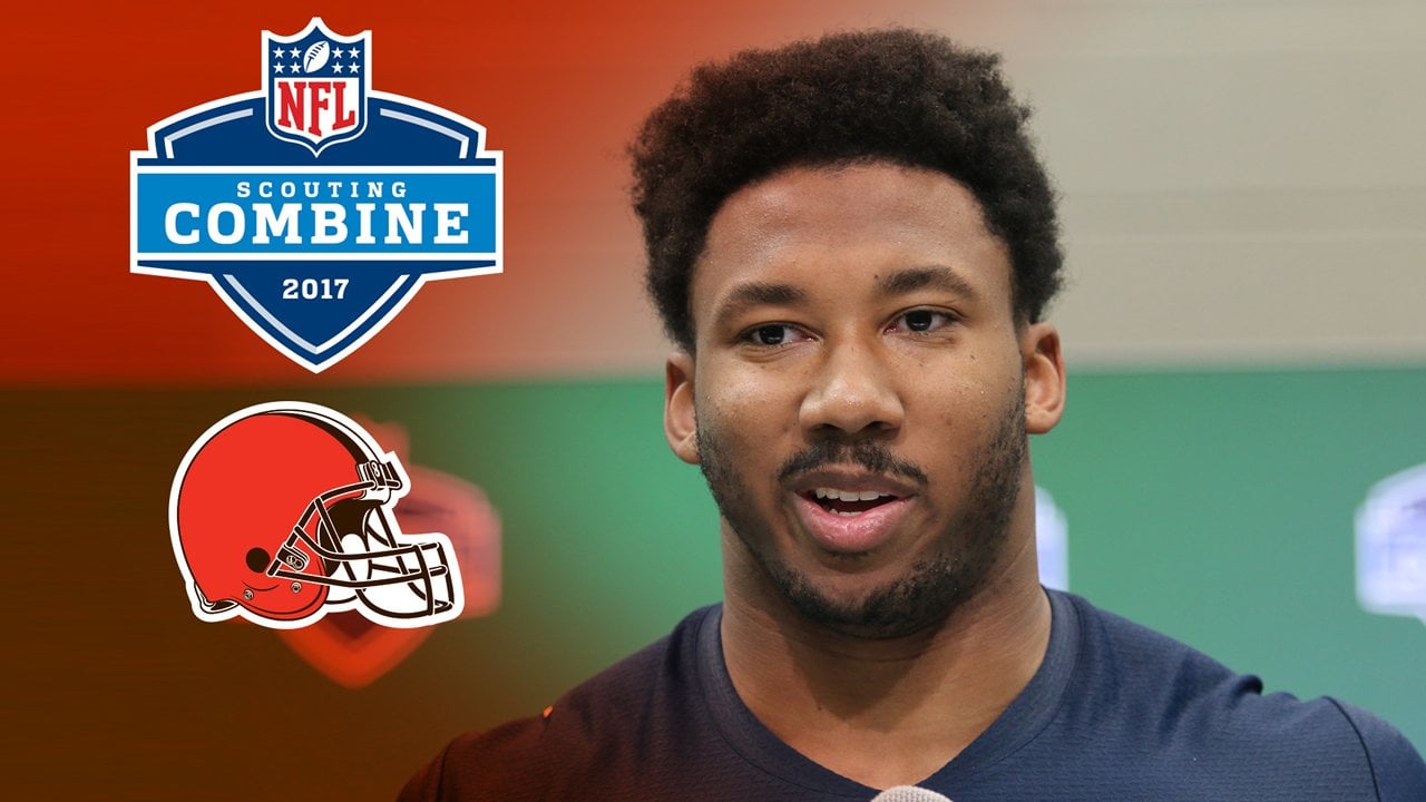 2017 Combine: Myles Garrett press conference