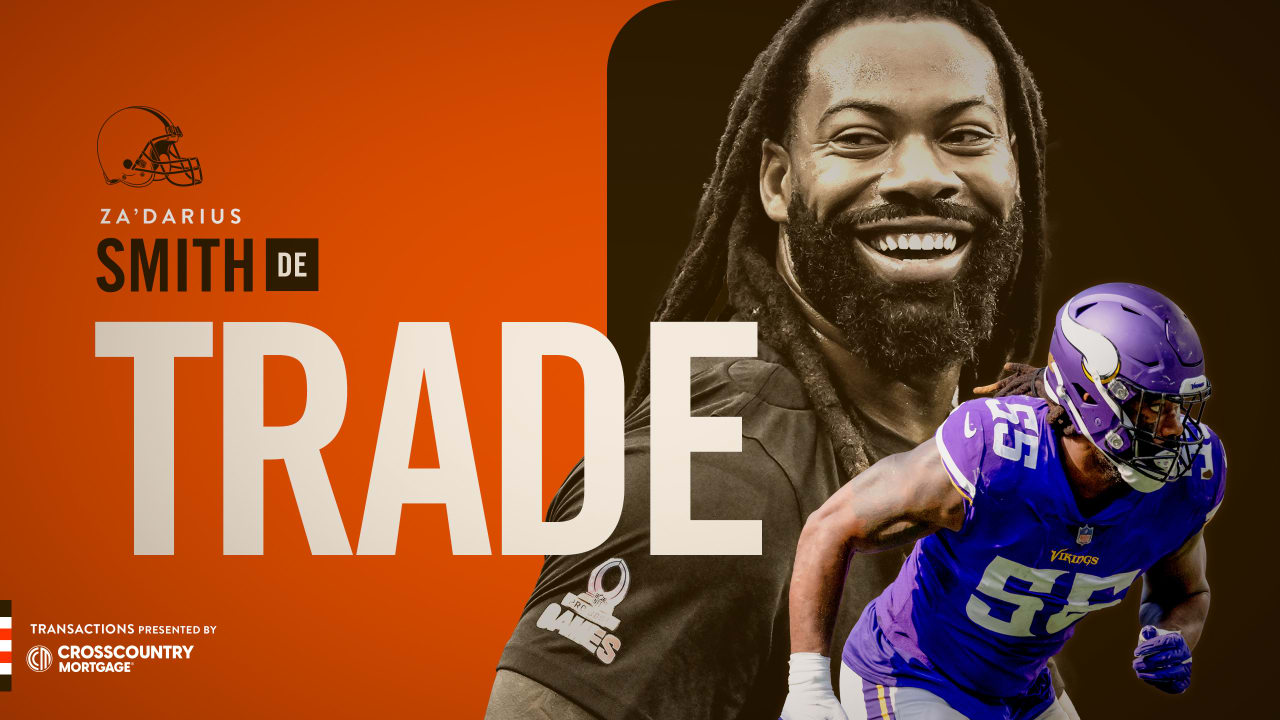 Browns acquire Pro Bowl DE Za'Darius Smith in trade with Vikings