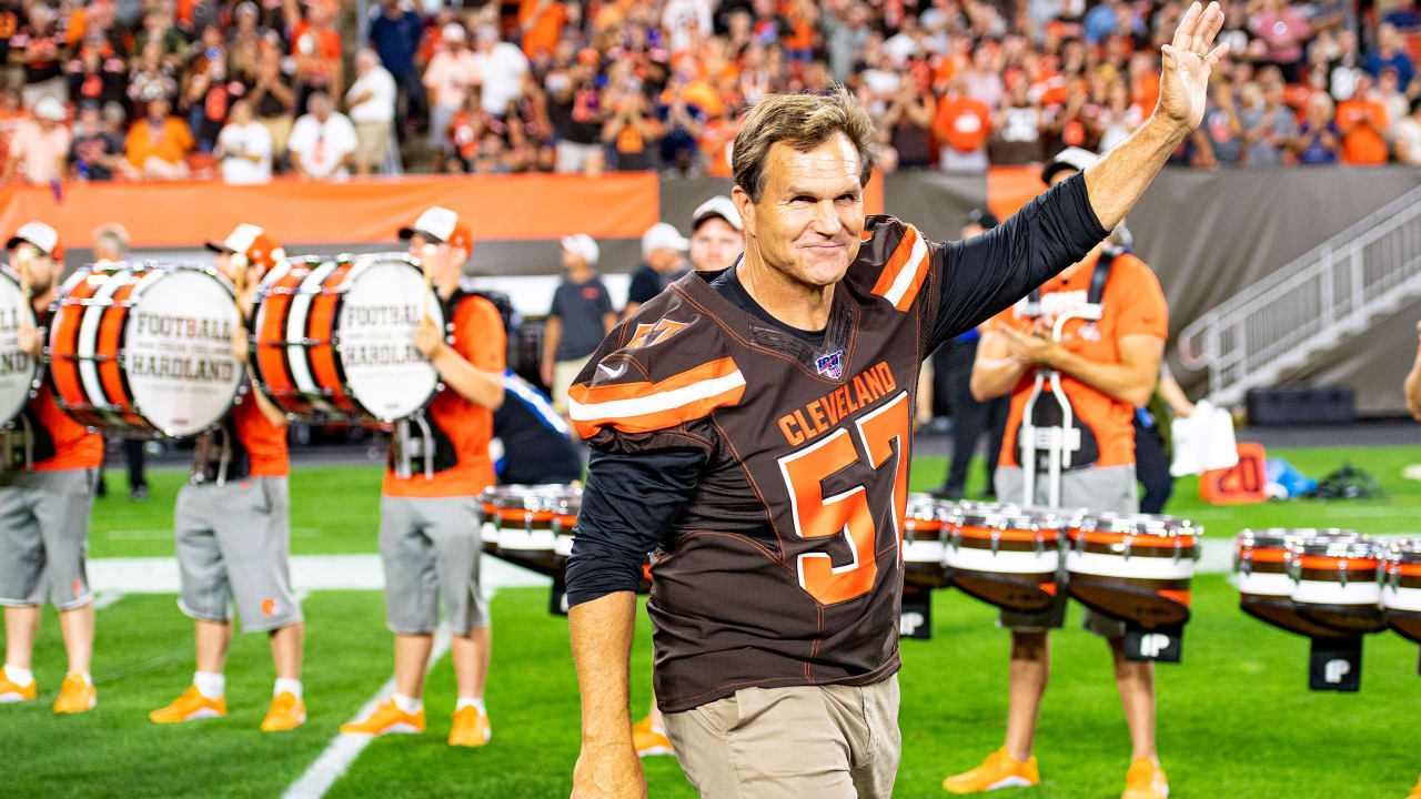 Clay Matthews all smiles as he is inducted into Browns Ring of