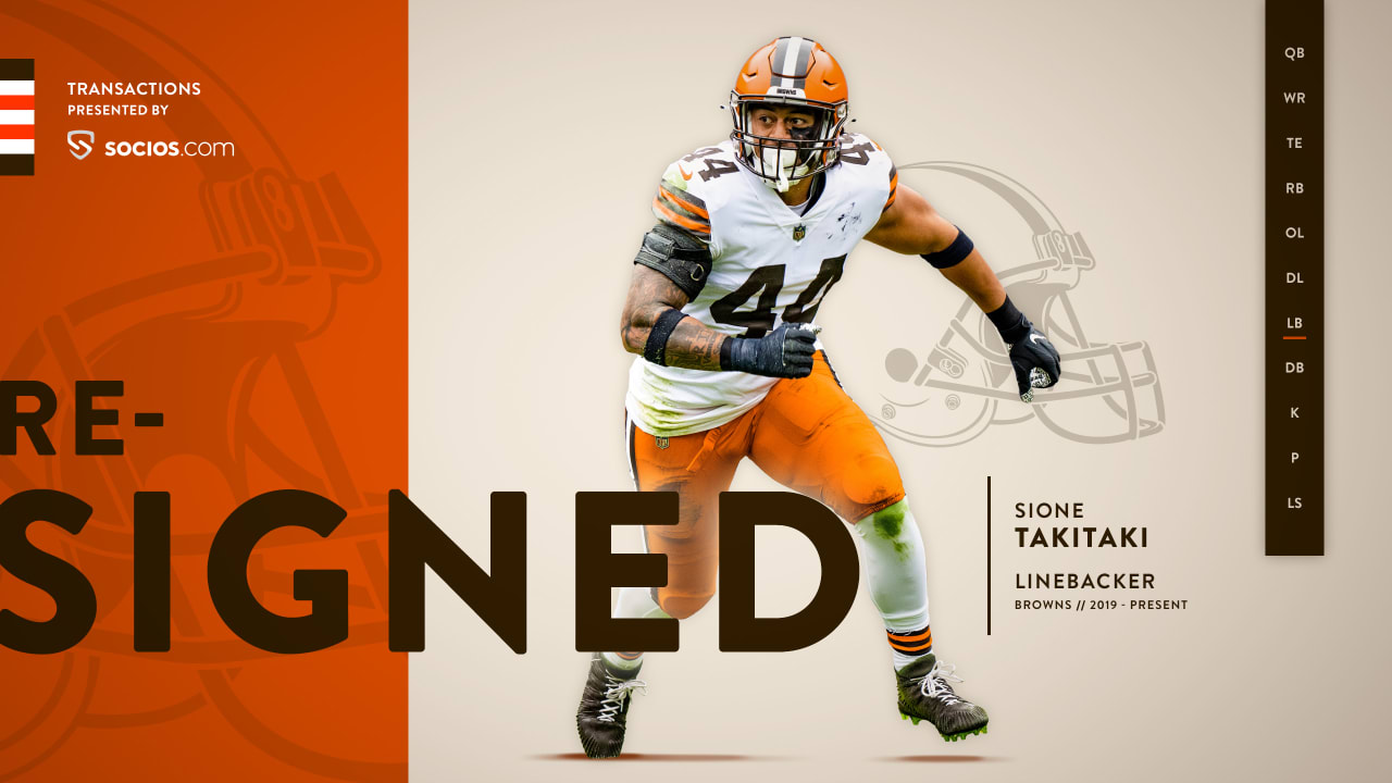 Browns re-sign LB Sione Takitaki