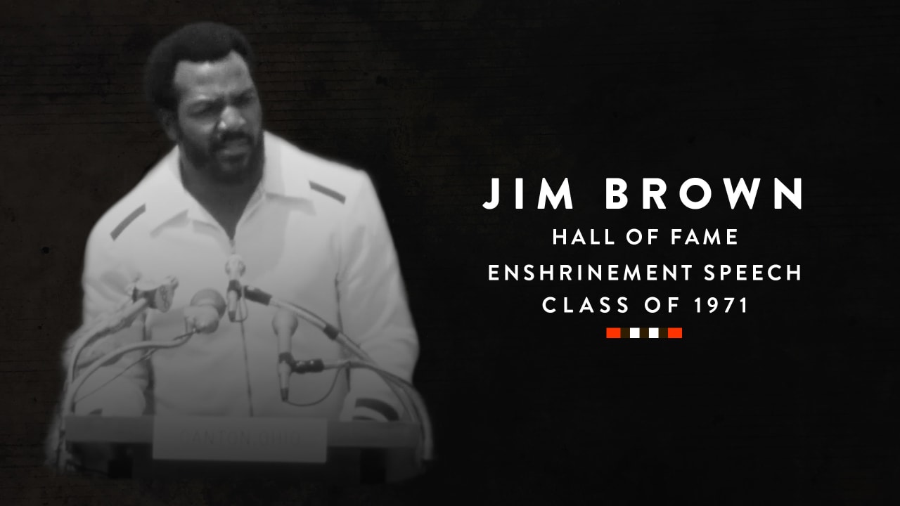 Jim Brown's Hall of Fame Induction Speech from 1971 | Cleveland Browns