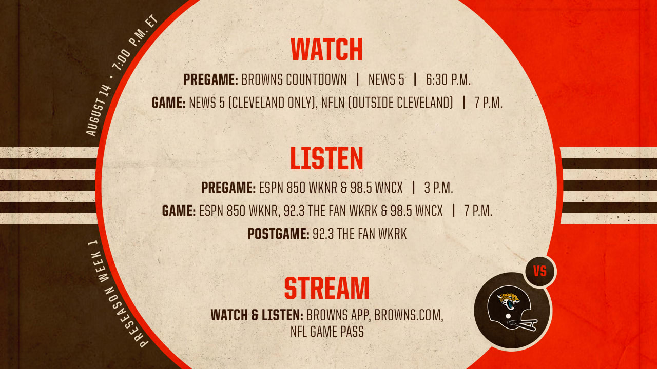 How to watch, stream, listen to Browns vs. Jags