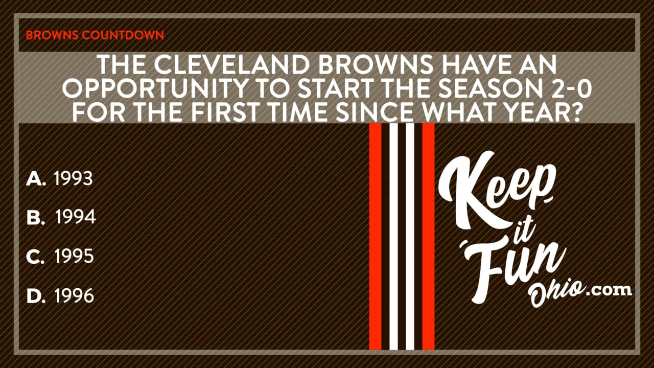 The Cleveland browns have an opportunity to start the season 2-0 for the  first time since what year?
